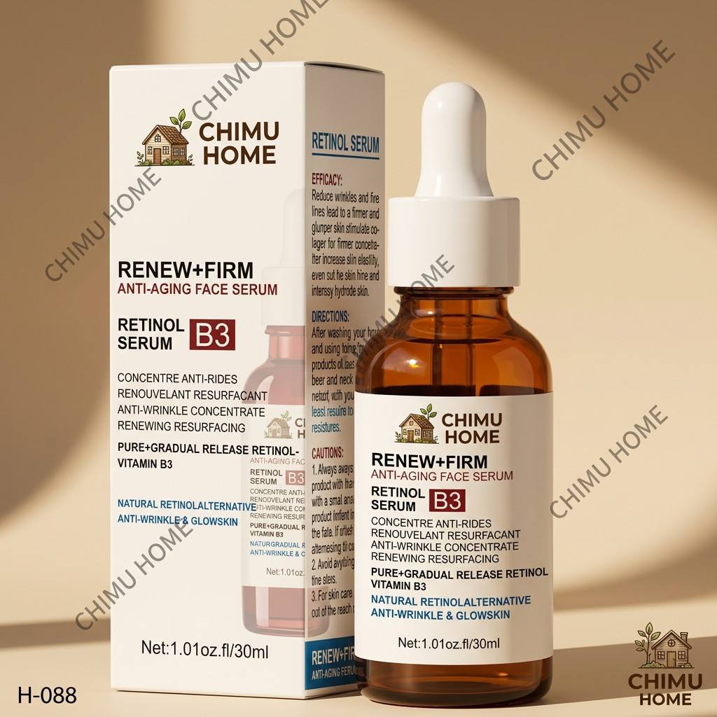 Hyaluronic Acid Serum - 【CHIMU HOME】เรตินอล บี 3 เซรั่มบำรุงผิวหน้าเพื่อการฟื้นฟูและกระชับผิว ต่อต้านริ้วรอย