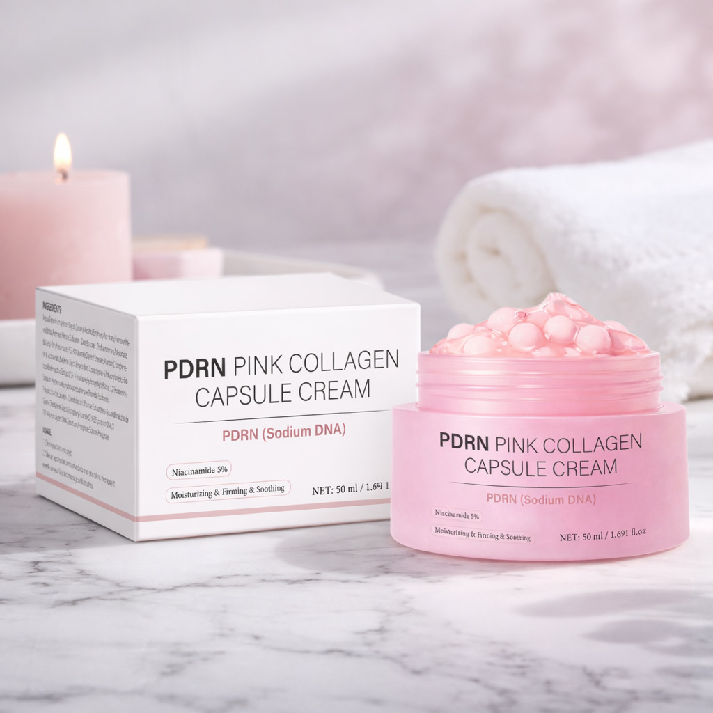 Skincare Glowing - ครีมแคปซูลคอลลาเจน 50 มล. สำหรับผิวหน้า ให้ความชุ่มชื้น บำรุงผิวเปล่งปลั่ง