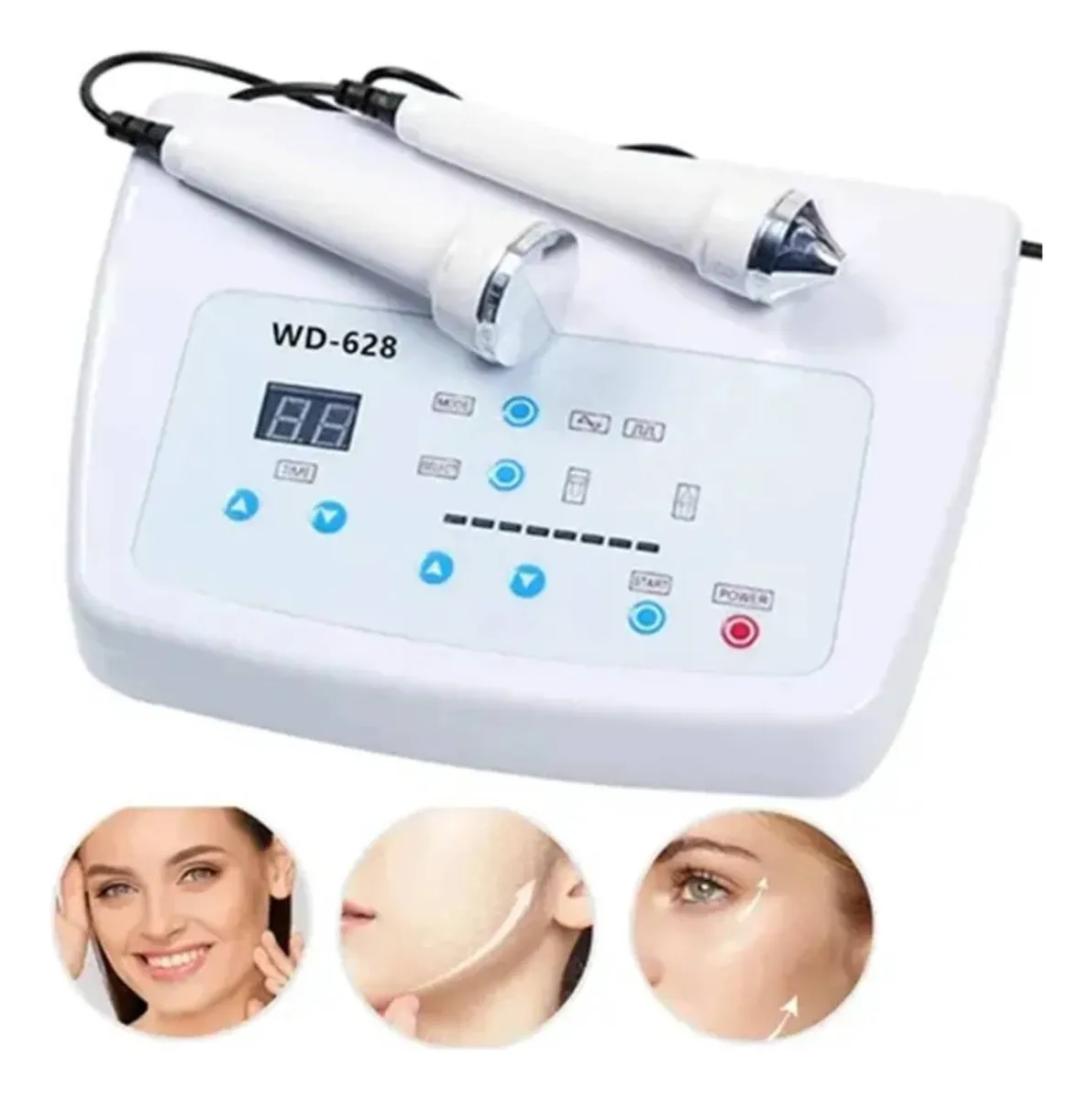 Skincare Whitening - เครื่องดูแลผิวหน้าแบบพกพา 2in1 อัลตราโซนิก ช่วยให้ผิวขาว ลดเลือนฝ้า กระ