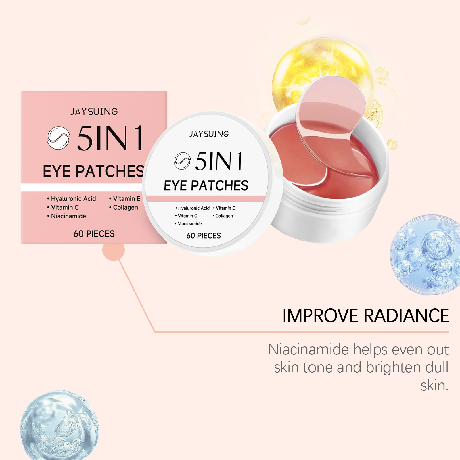 เจย์ซูอิง แผ่นมาส์กใต้ตา 5-in- - Hyaluronic Acid Serum บทวิจารณ์และราคา