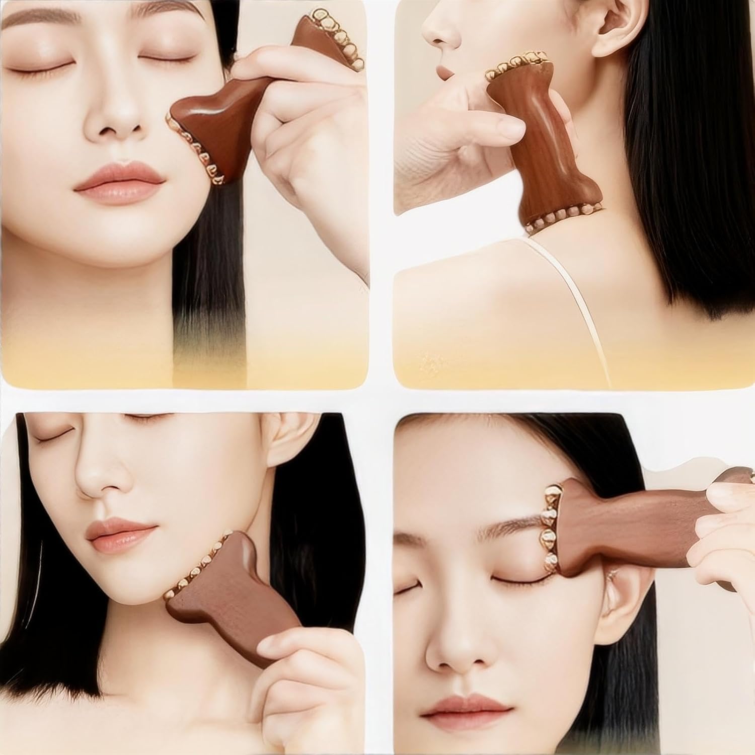 ลูกกลิ้งทองเหลืองสำหรับนวดหน้า - Skincare Glowing บทวิจารณ์และราคา