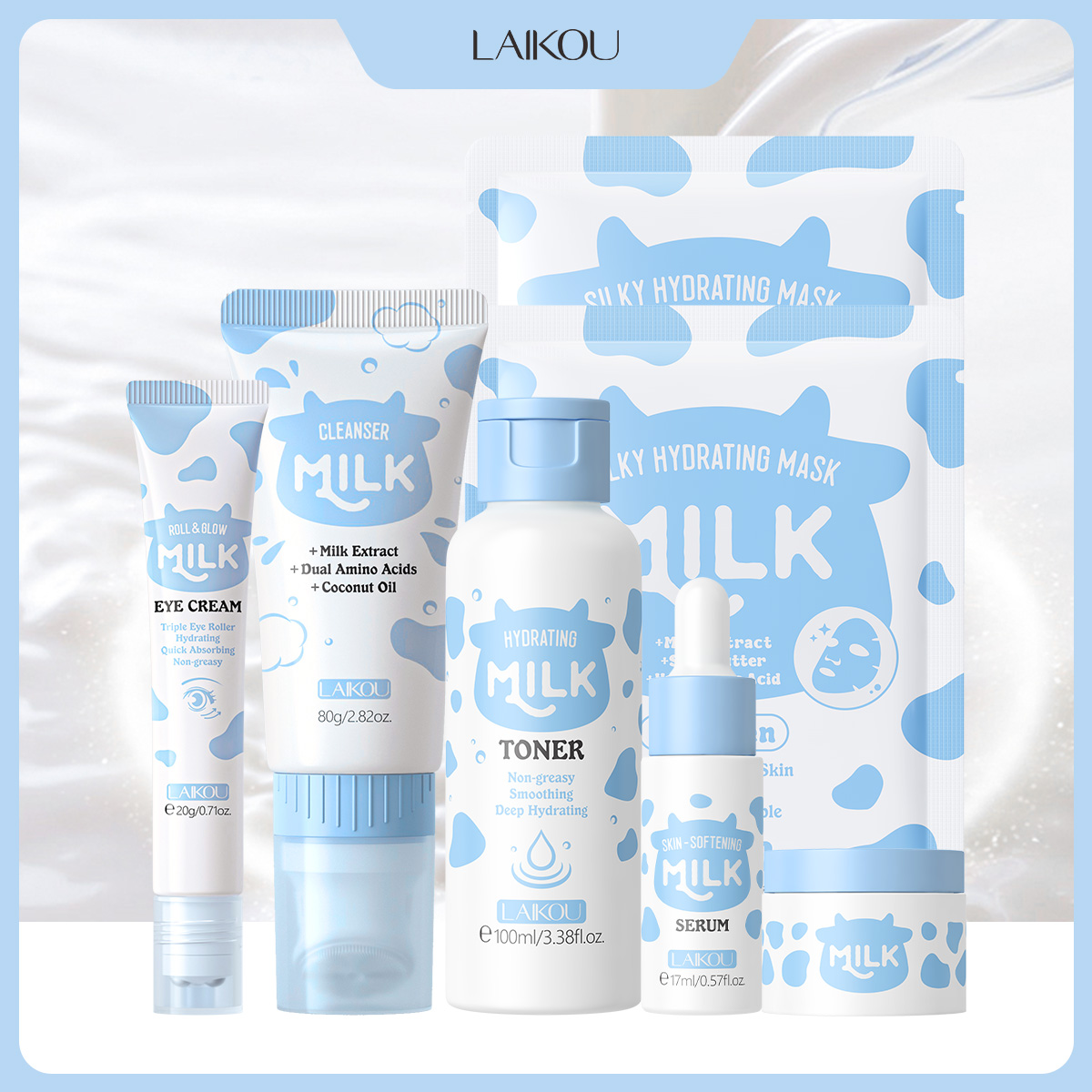 LAIKOU ชุดผลิตภัณฑ์ดูแลผิวหน้า - Skincare Glowing บทวิจารณ์และราคา